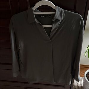 Uniqlo Dark Olive Women's Blouse